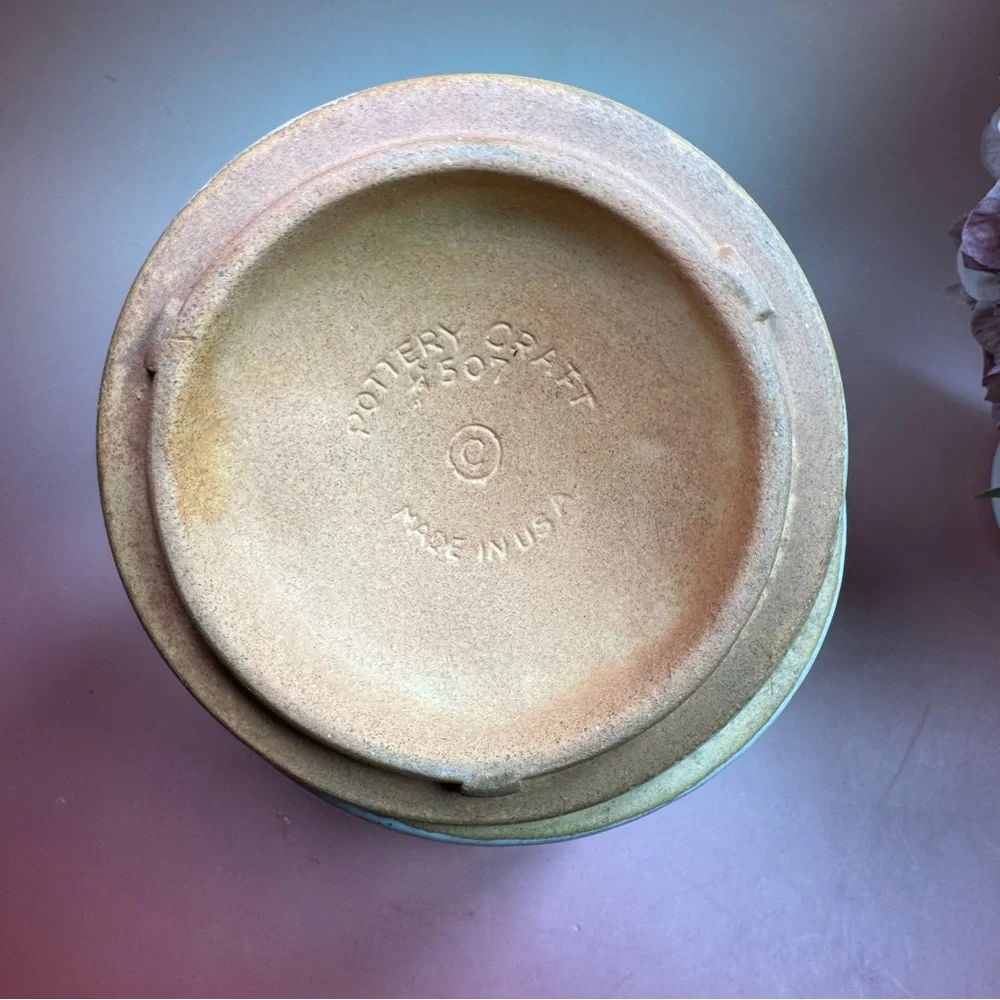 Vintage 1970’s earthware pottery sugar canister